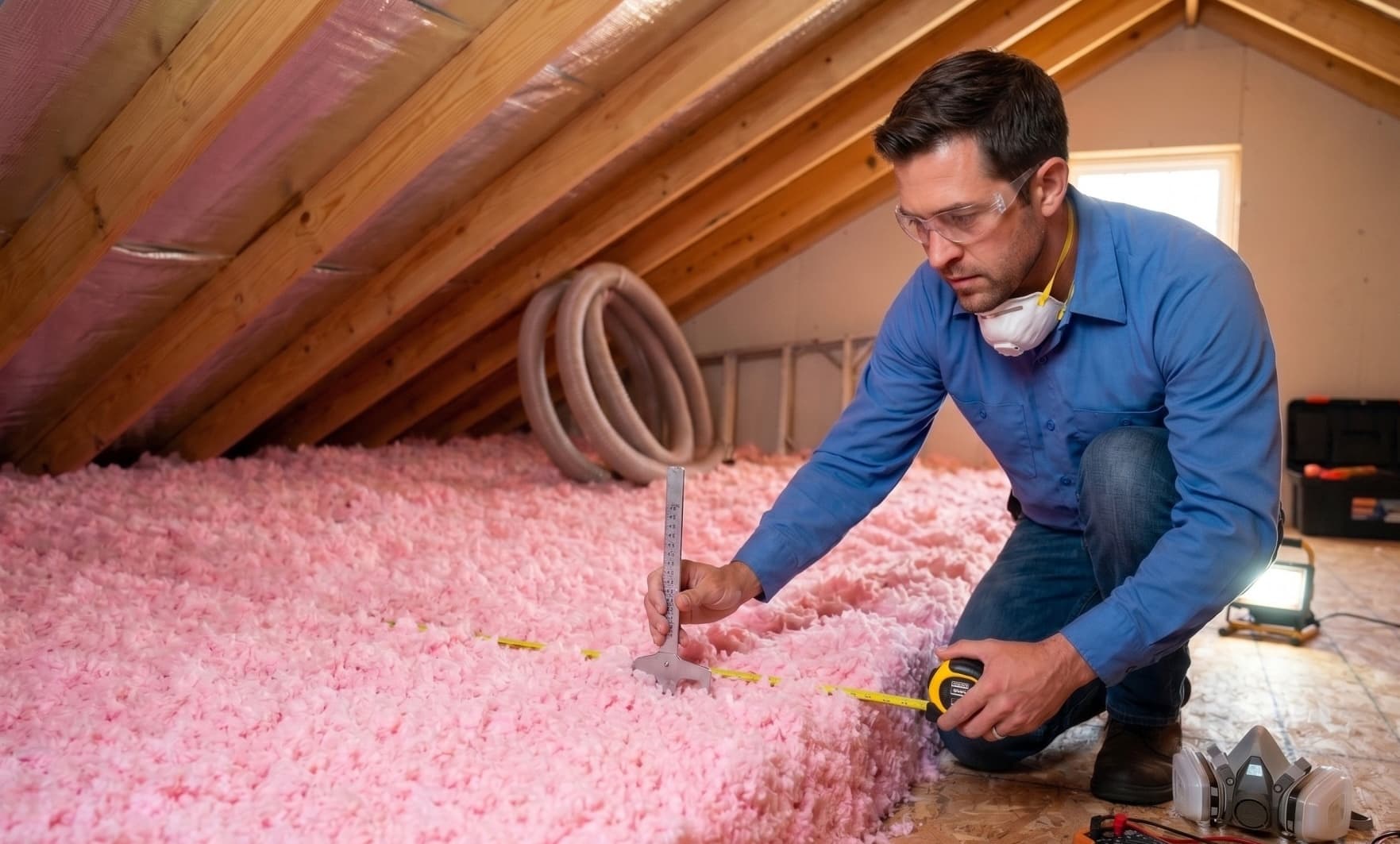 Attic insulation work in St. Augustine